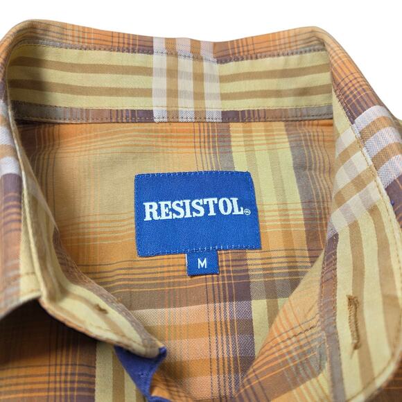 Resistol Vtg‎ Womens Yellow Plaid Pearl Snap Shirt Longsleeve Rodeo Bar Medium - Picture 4 of 14